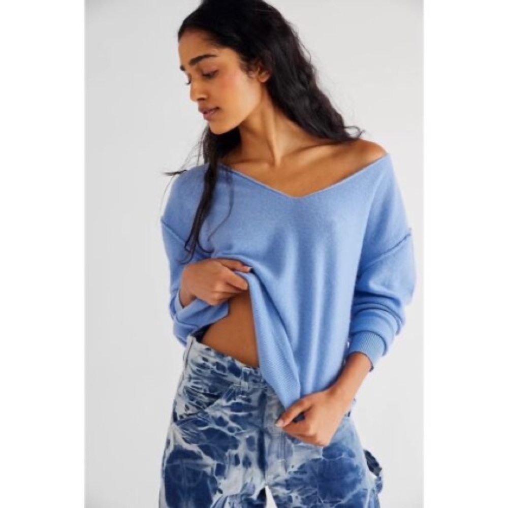 Free People Harmony Cashmere V Neck Sweater